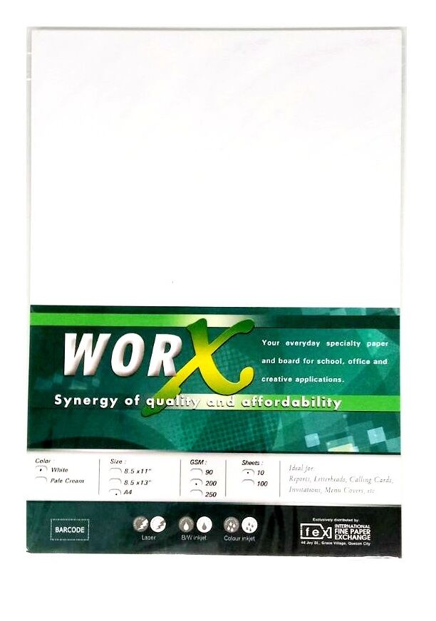 Worx Board Short Letter A4 220gsm 10 Pieces Lazada PH