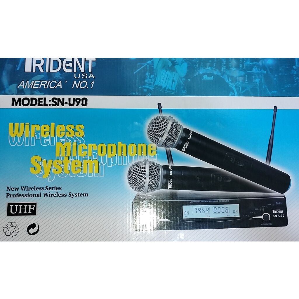 Trident SN U90 UHF Professional Wireless Microphone System Lazada PH