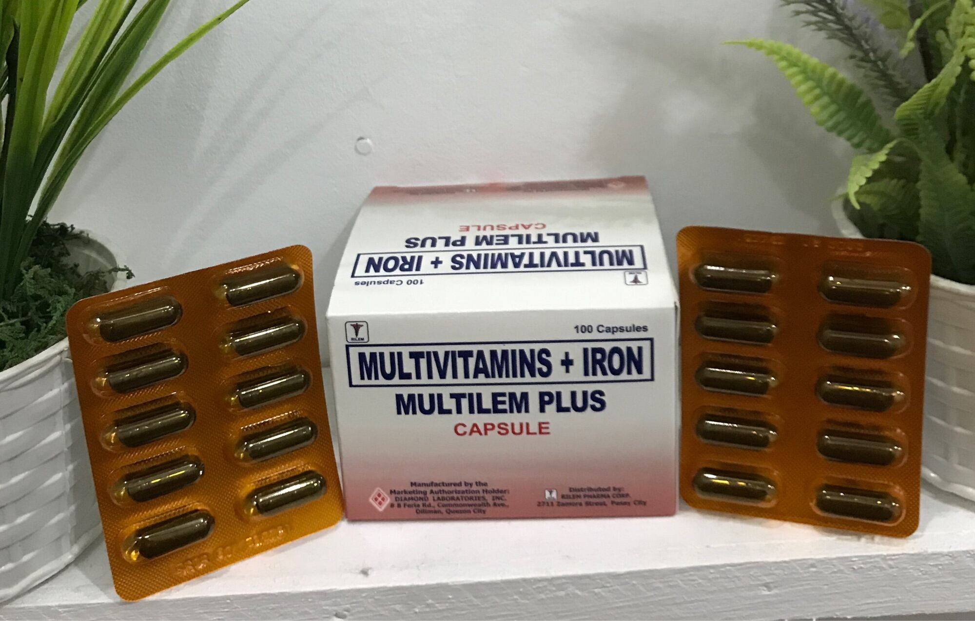 Multivitamins + Iron Multilem Plus 100Capsules Lazada PH