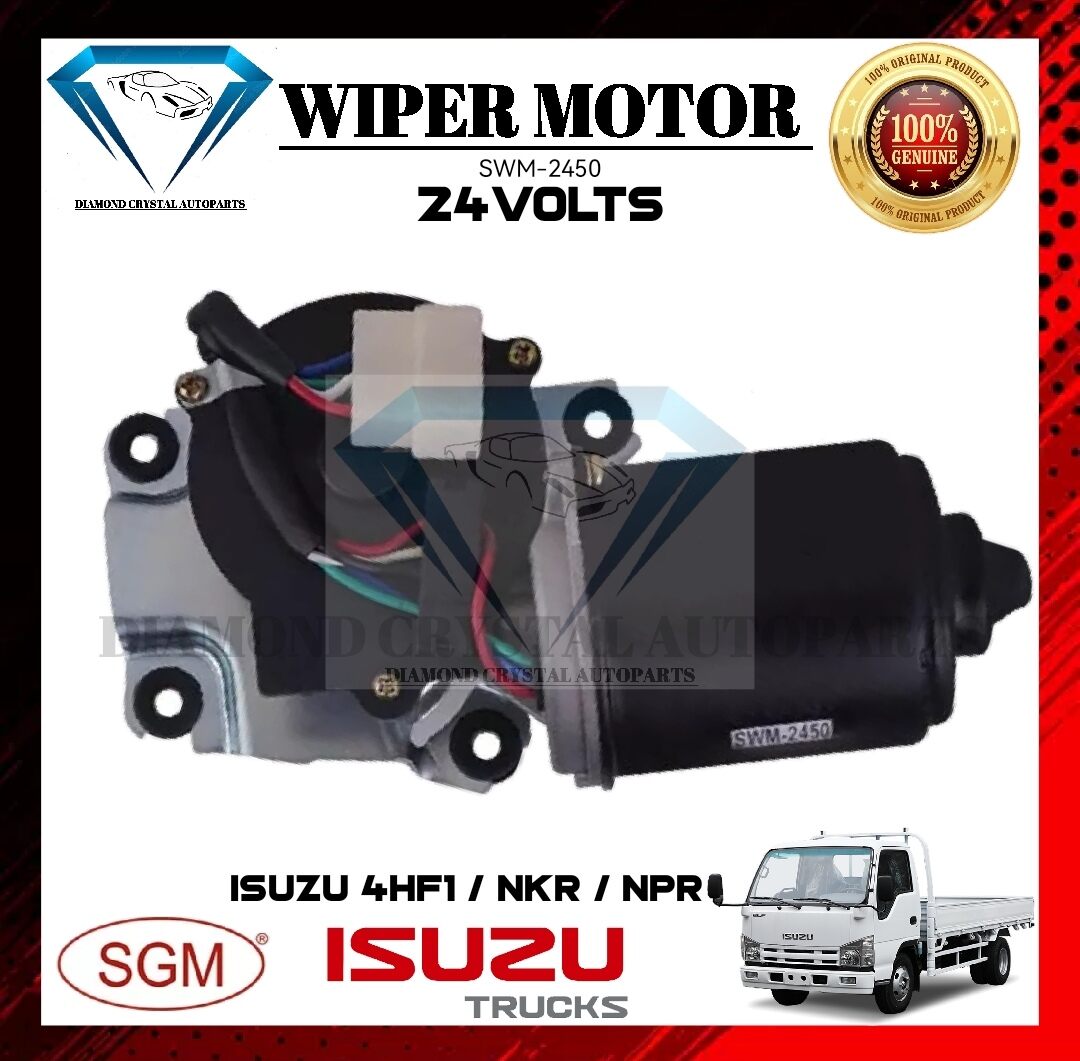 WIPER MOTOR ISUZU 4HF1 / NKR / NPR 24VOLTS "SGM BRAND" Lazada PH