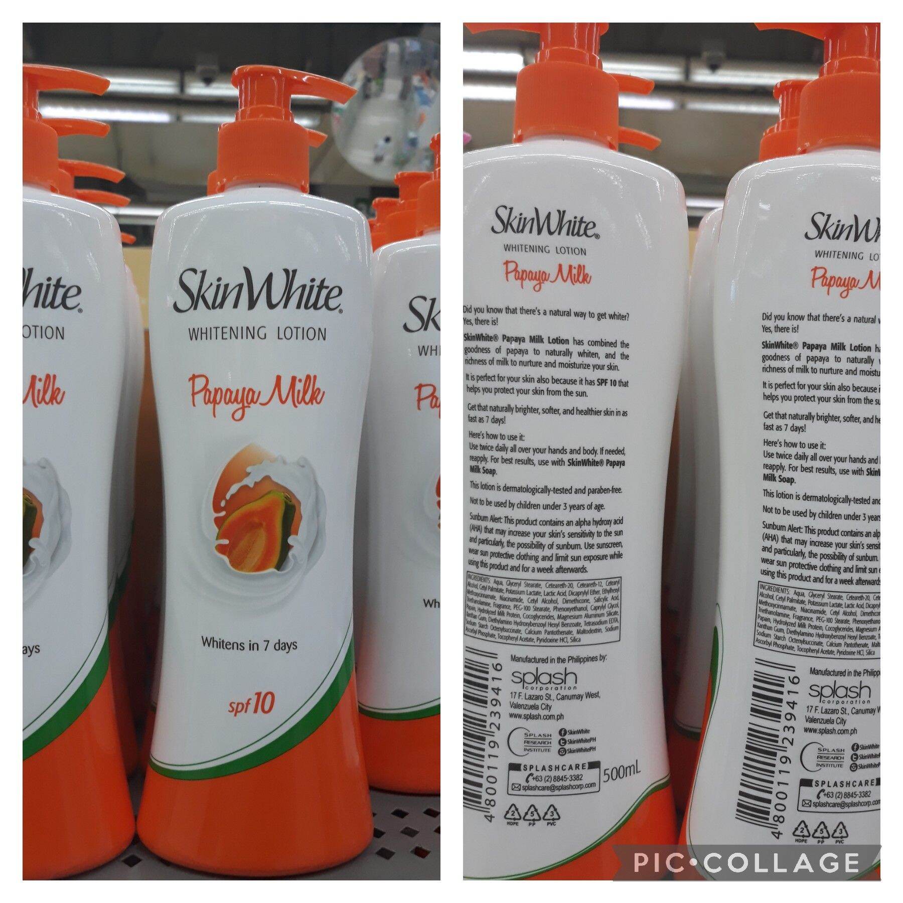 SkinWhite Whitening Lotion Papaya Milk 500ML Lazada PH