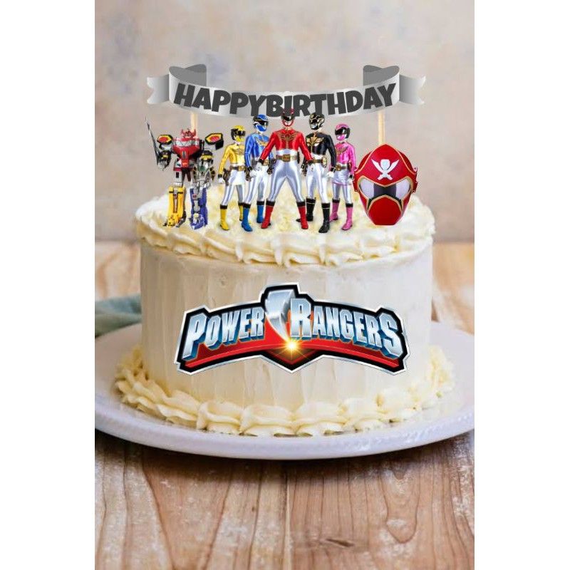 Power Rangers Edible Cake Image Topper - can be personalised! - The Monkey  Tree