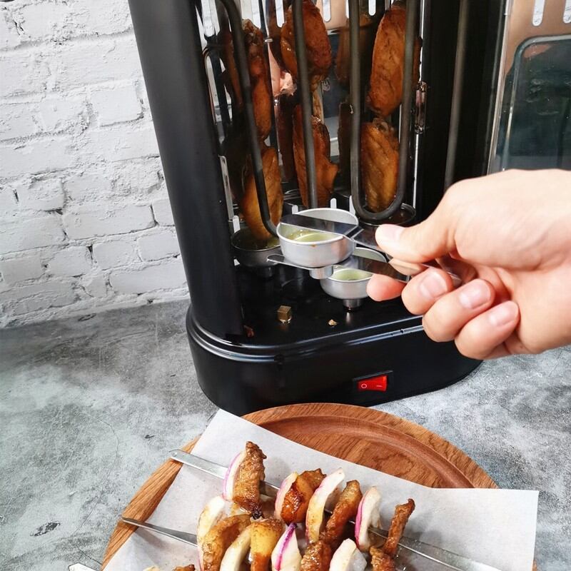 Automatic Rotating Smokeless BBQ Grill Machine Indoor Small Charcoal ...