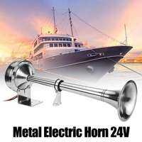 24V 150DB Horn Stainless Steel Single Air Trumpet for Ship Trucks Train Lorry RV Trailer Premium Quality