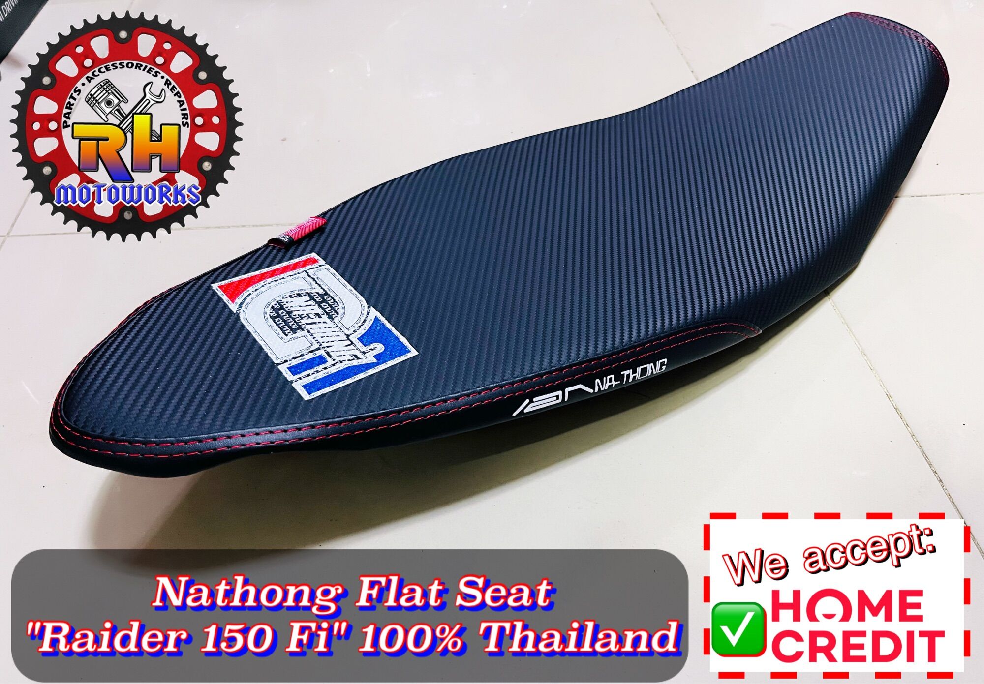 Raider 150 Carb/Fi NATHONG Flat Seat (Dry Carbon) 100% THAILAND MADE ...