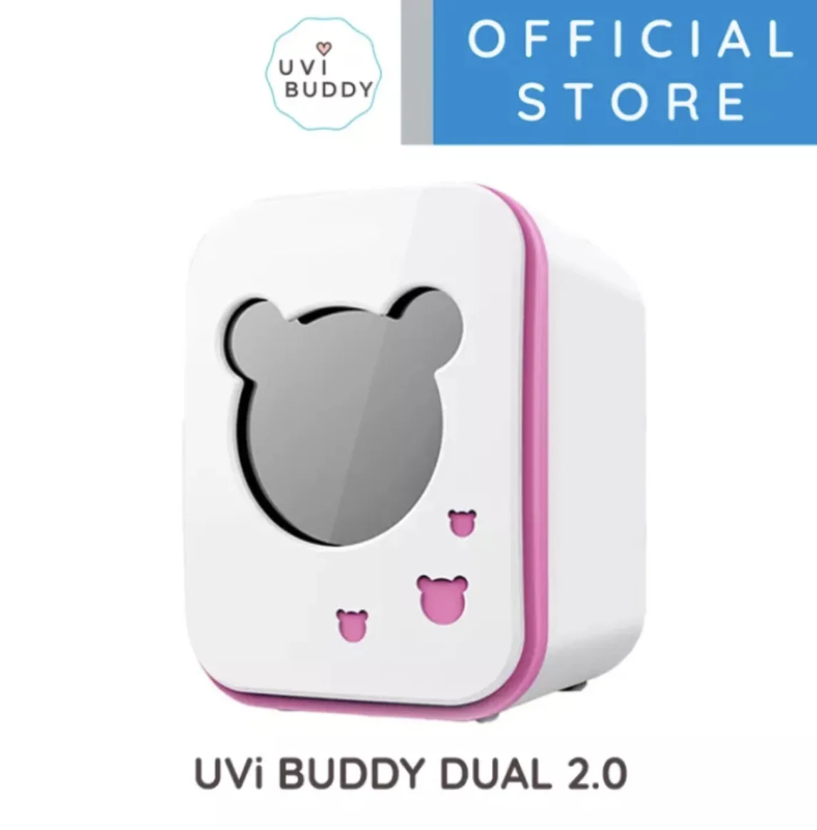 Dual Lamp UVi Buddy UV Sterilizer and Dryer 16L Disinfection Cabinet (Pink) - DUAL 2.0