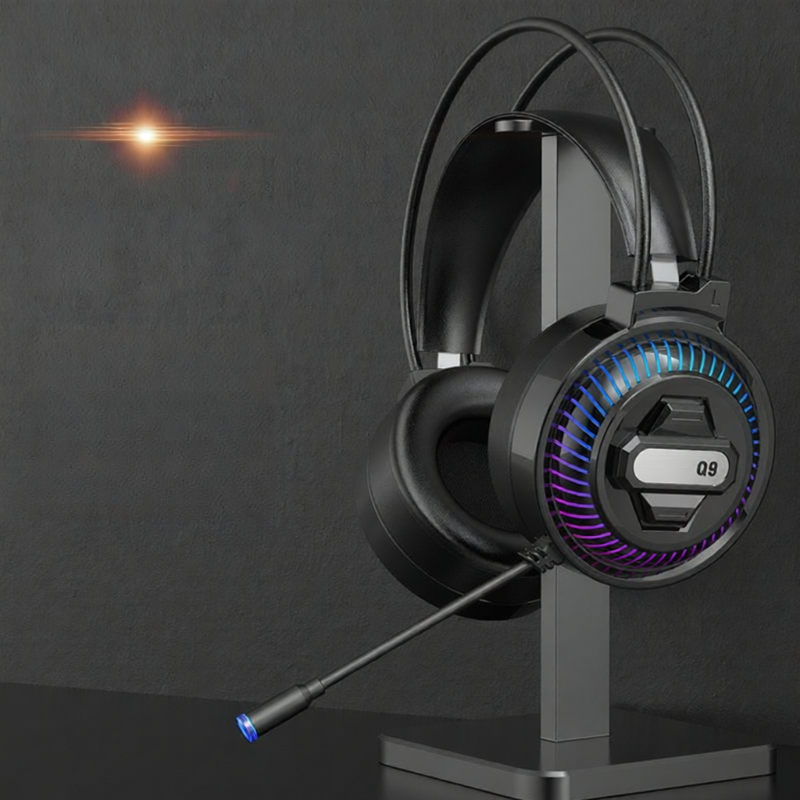 Gaming Over-ear Headphones with Microphone USB Noise Cancelling