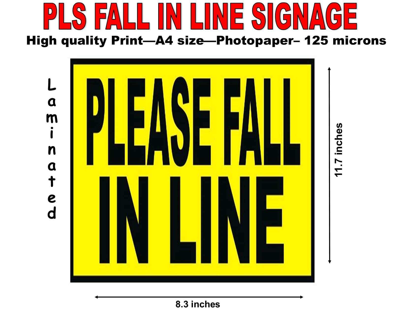 please-fall-in-line-laminated-signage-lazada-ph