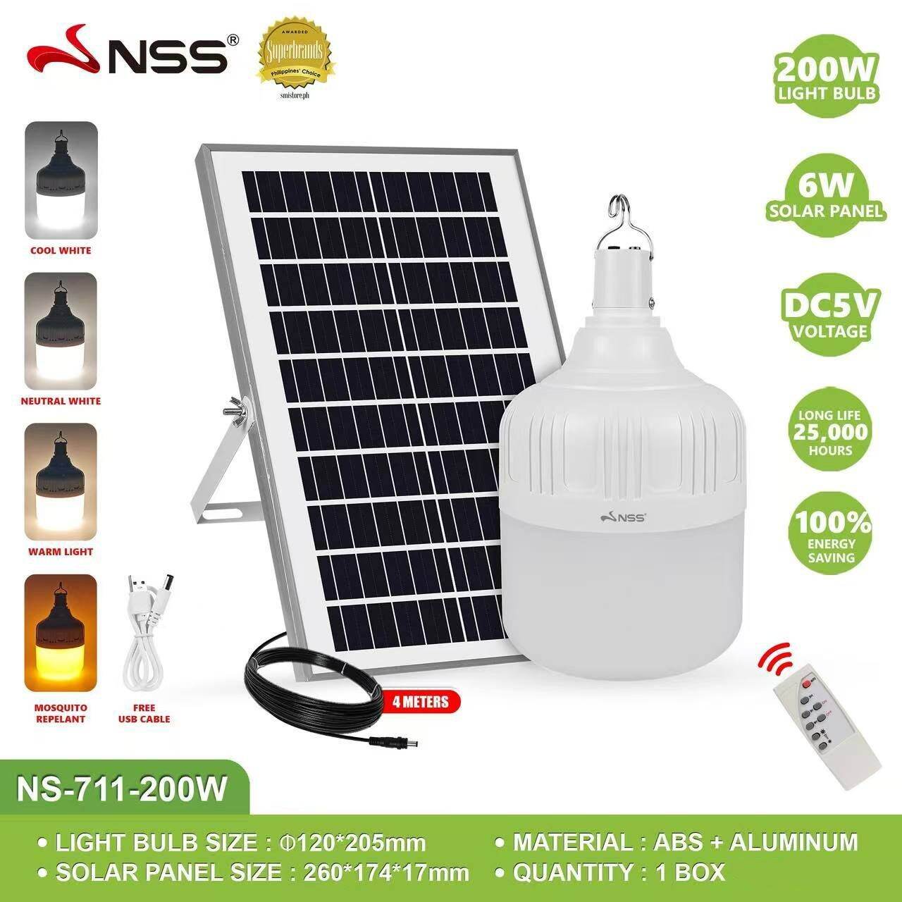 NSS SOLAR BULB 100W / 200W 3 TONE LIGHT