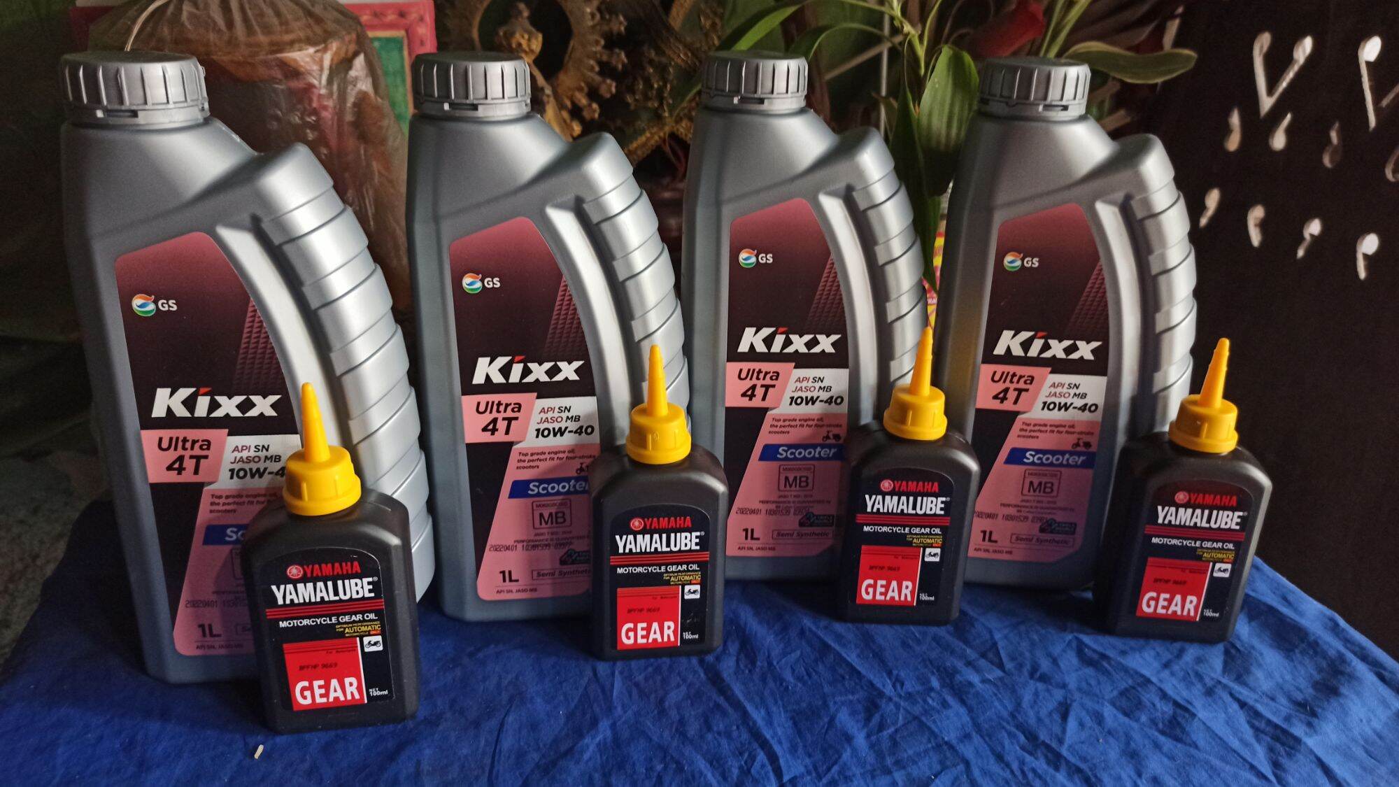 Kixx 4T Jaso MB Scooter 1Liter with Yamaha Lube Gear Oil. Lazada PH