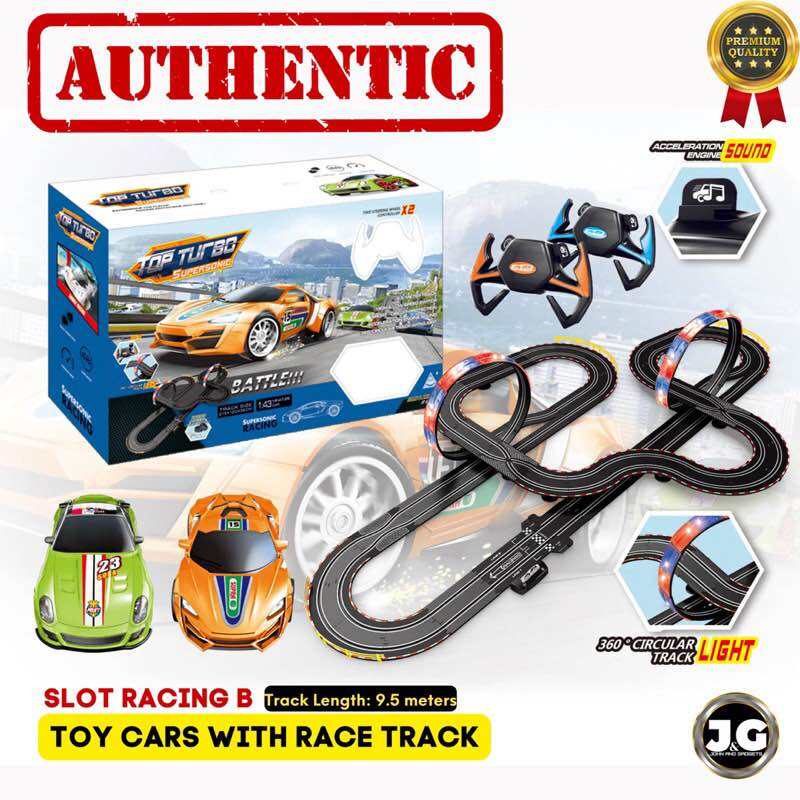 TOP TURBO Slot Racing Cars for Kids Race Cars with Race Track Set