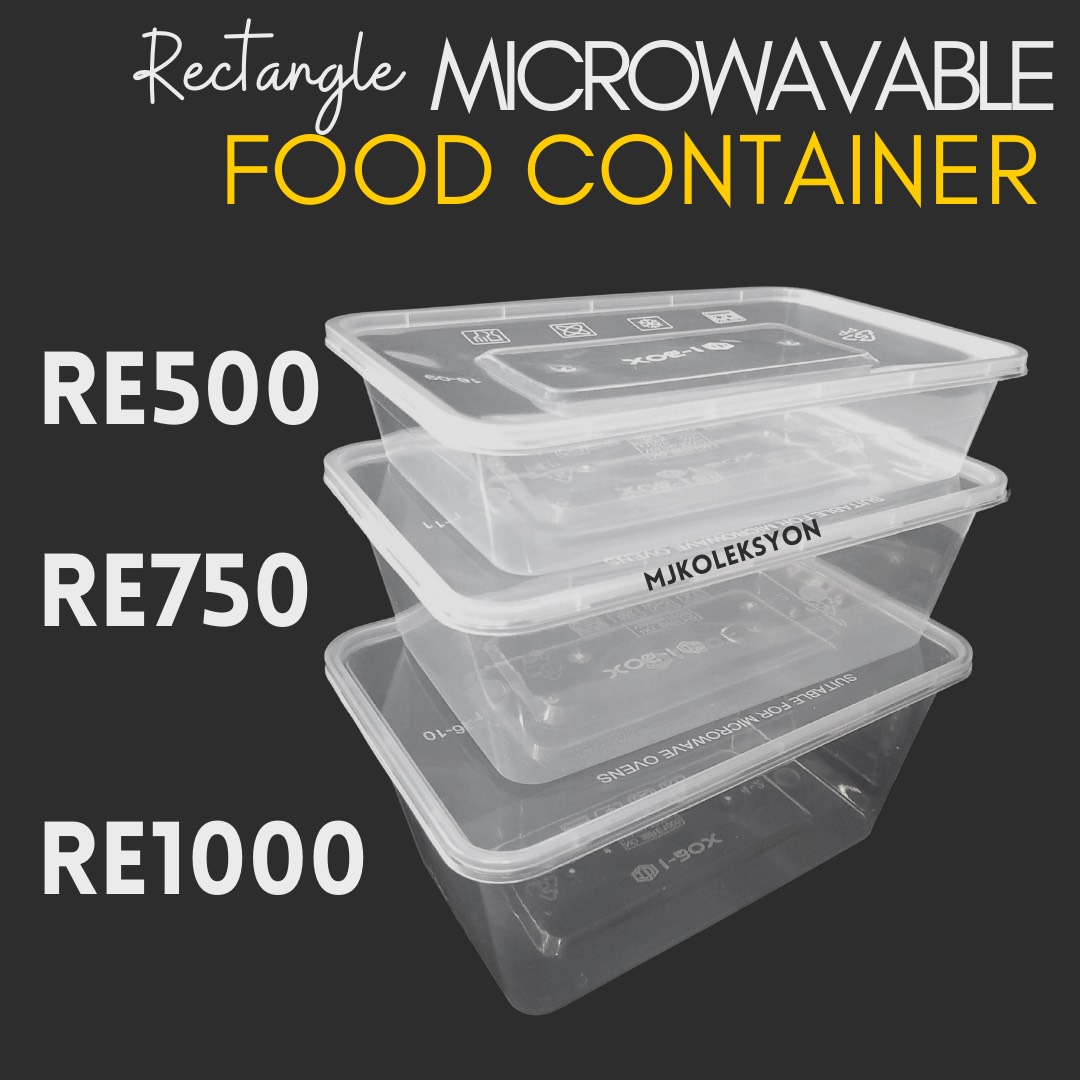 10pcs rectangle Microwavable Food Container disposable Plastic tub