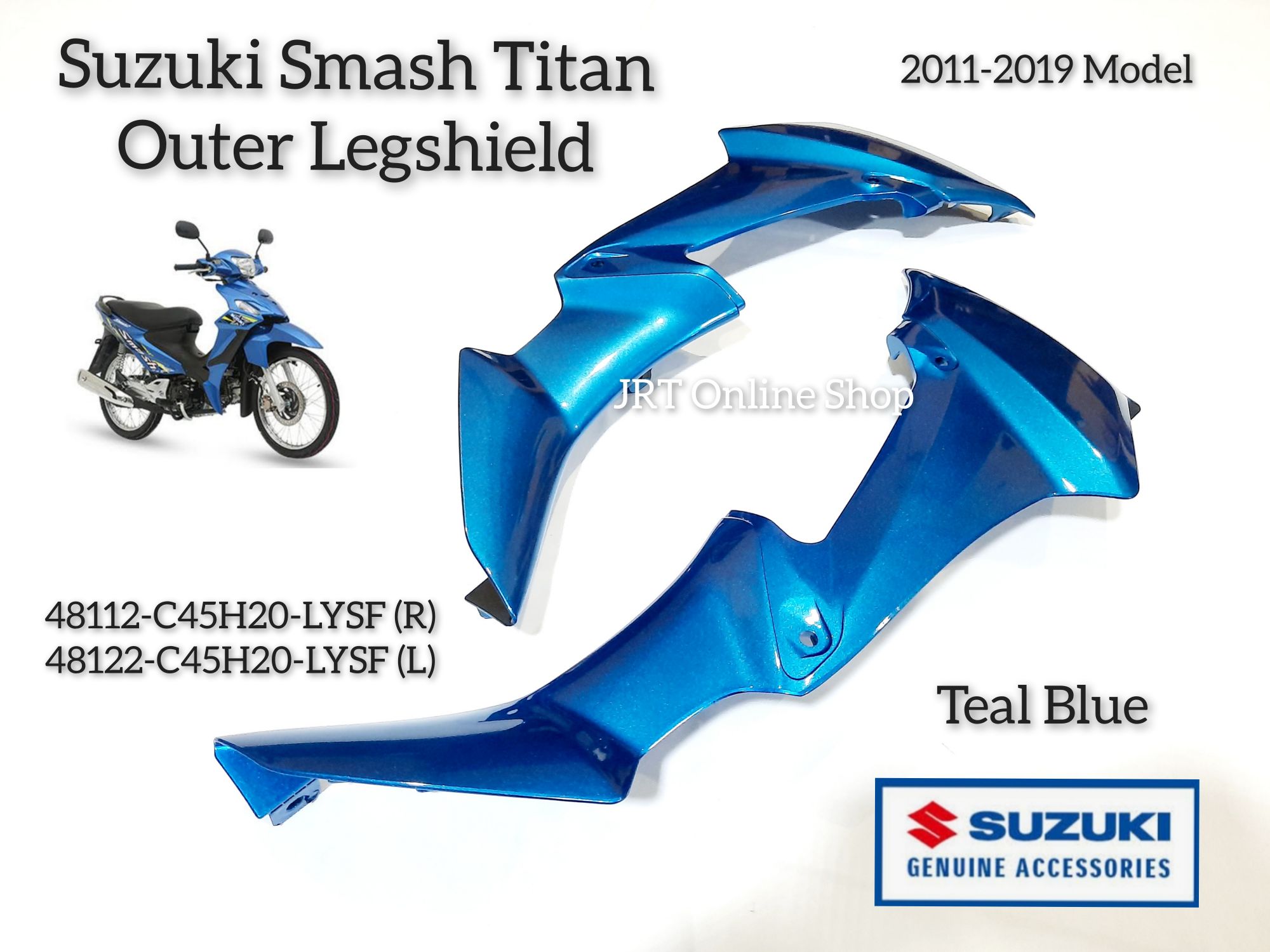 Suzuki Smash Titan Outer Legshield Set Triton Blue | Lazada PH