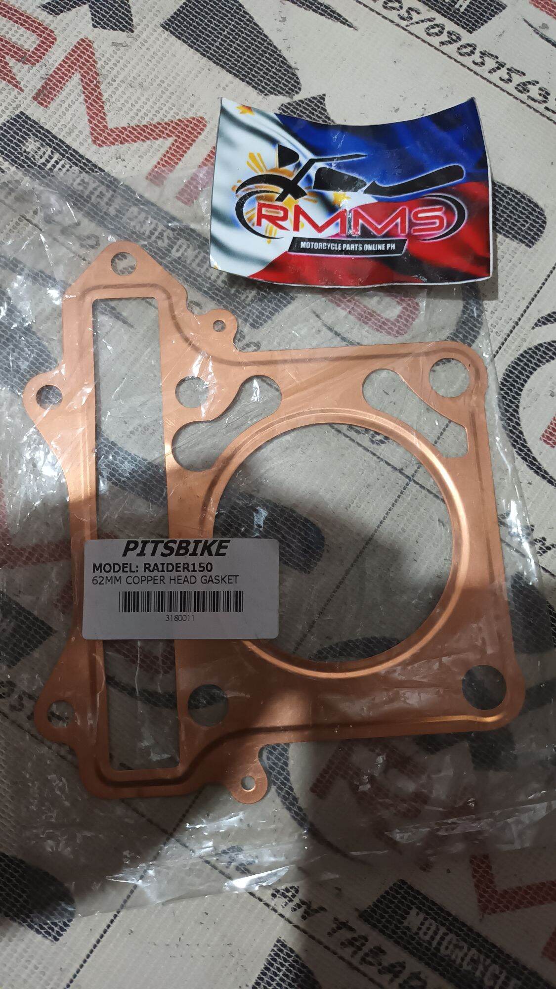 pitsbike cylinder head gasket (copper)62mm for raider150 Lazada PH
