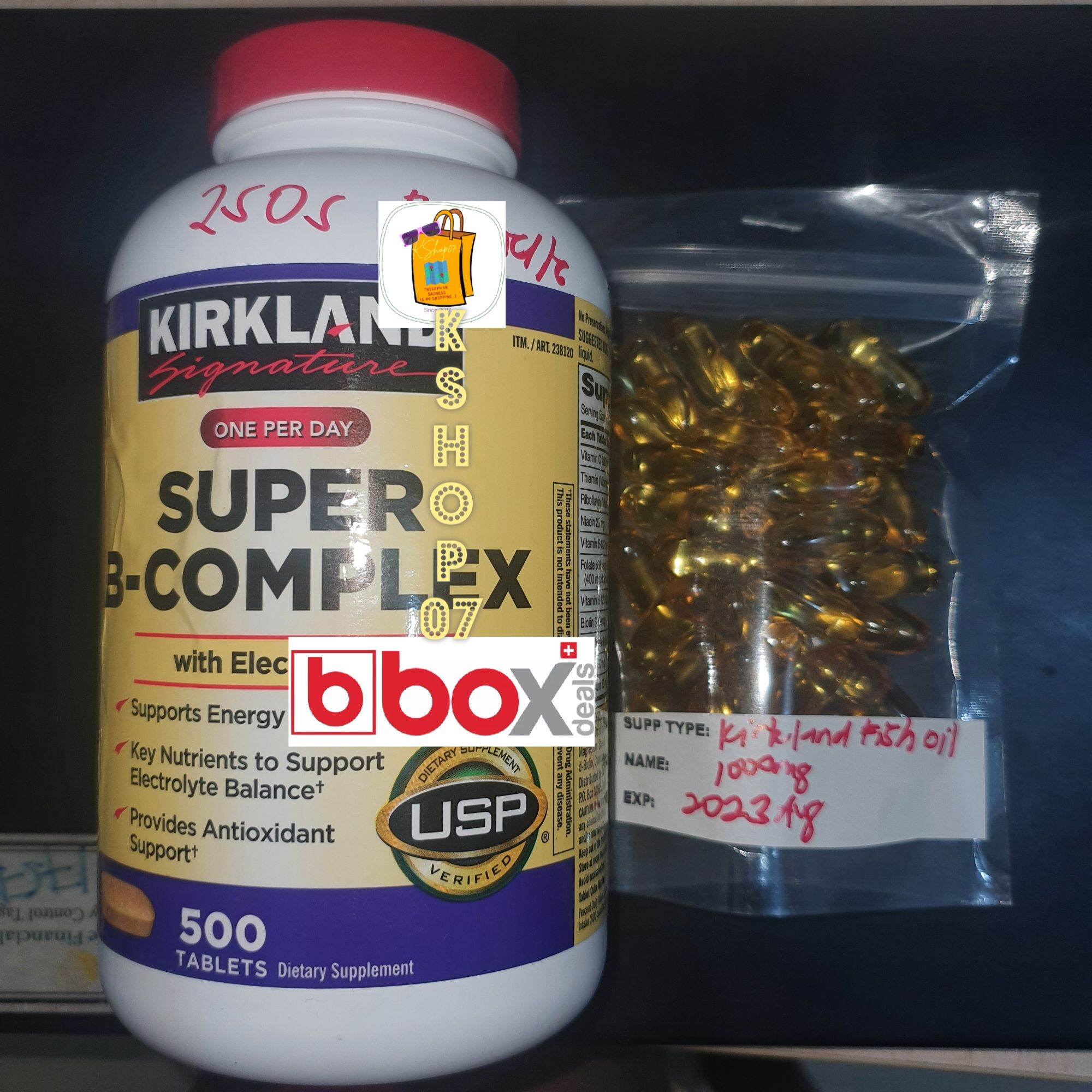 Kirkland b complex repacked 100s exp 08 2023 Lazada PH