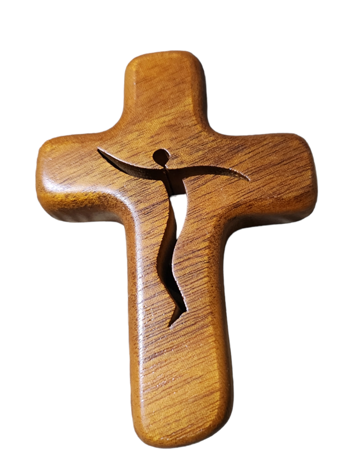 Small Hand Held Wooden Pocket Crosses Wood Clinging for Cross