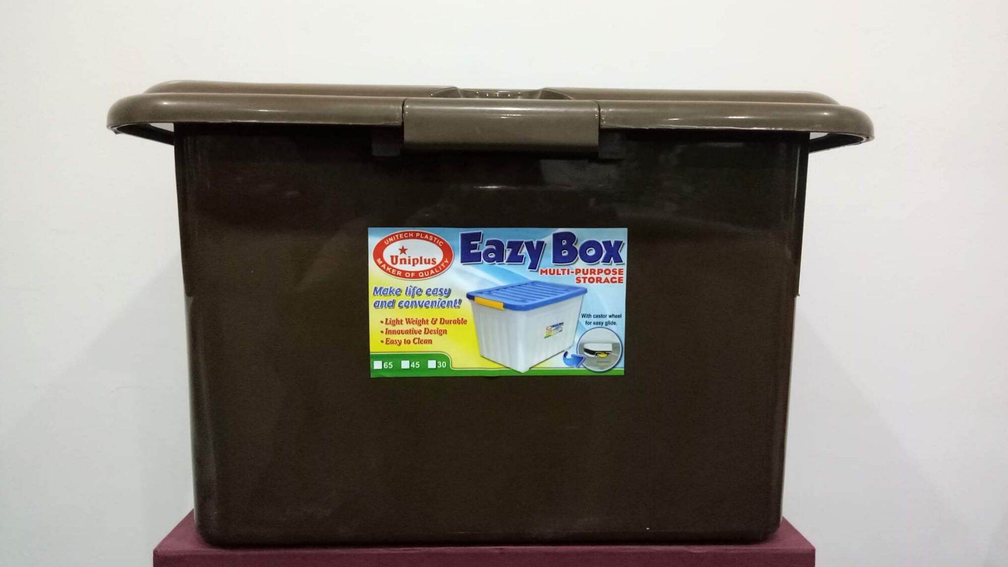 30LITERS STORAGE BOX BROWN Lazada PH