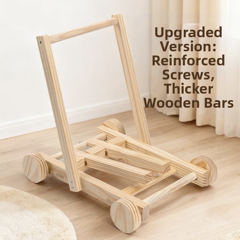 Eco-friendly Wooden Educational Walker Baby Push Cart