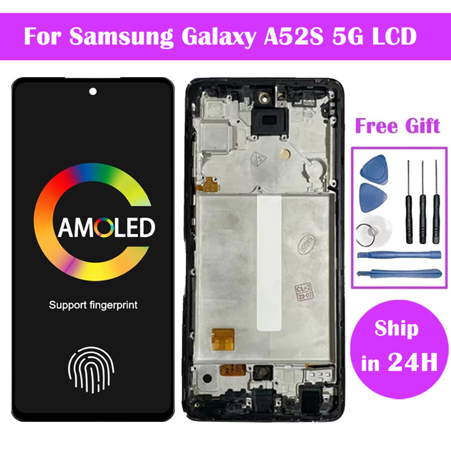 Super AMOLED For Samsung Galaxy A52s 5G SM-A528B LCD Display Touch ...