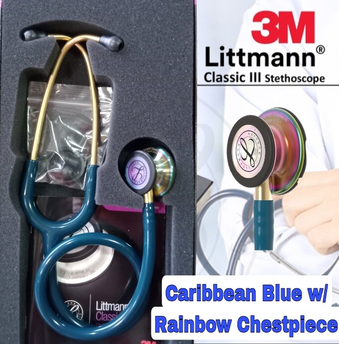 3m Littmann Stethoscope Classic Iii 5807 Caribbean Blue W Rainbow Finish Lazada Ph