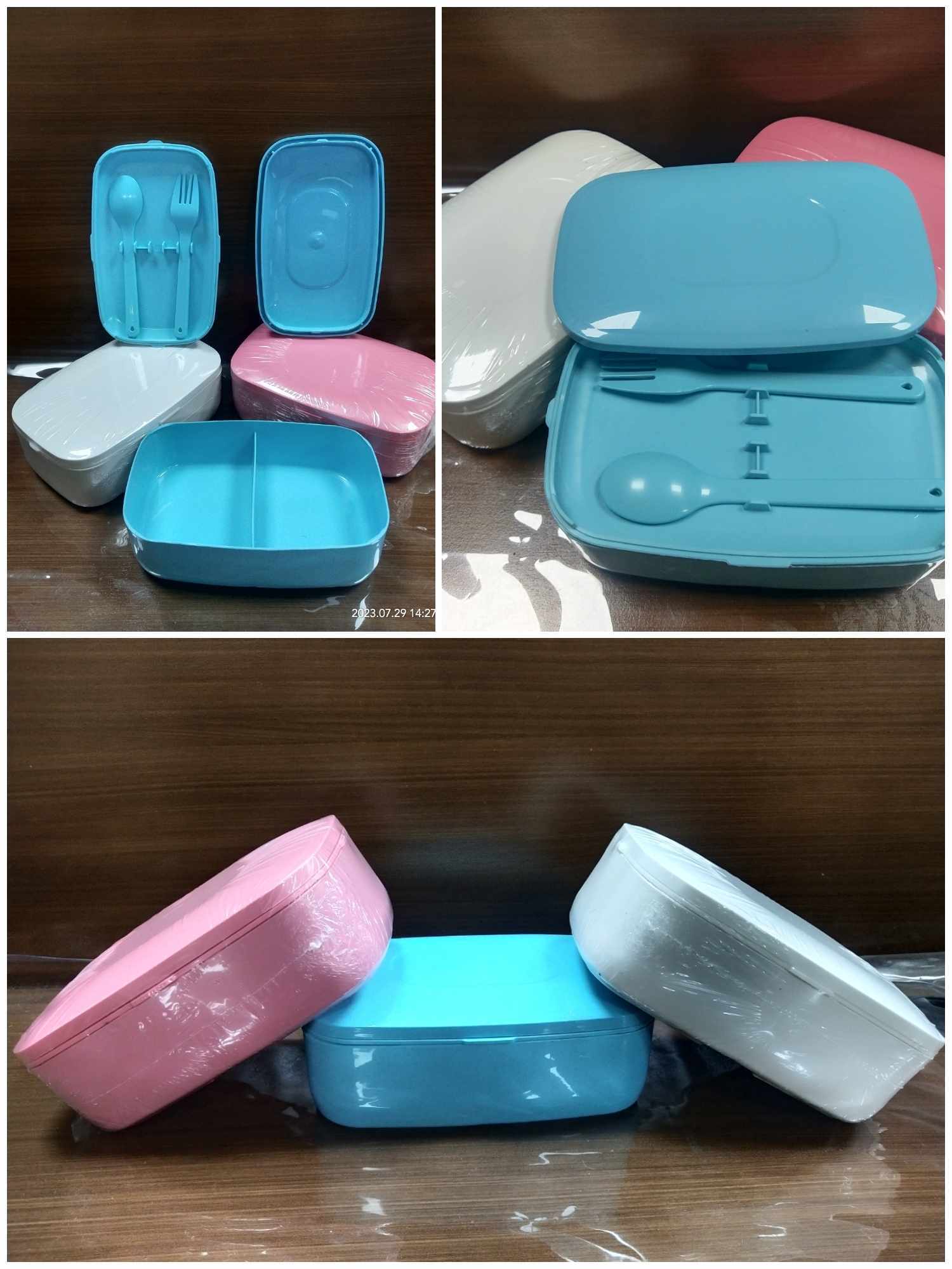 Candy Colored Lunch Box With Dividers, Cartoon Food Grade Bento Box With  Spoon And Fork For Spring Outings And Picnics For Students