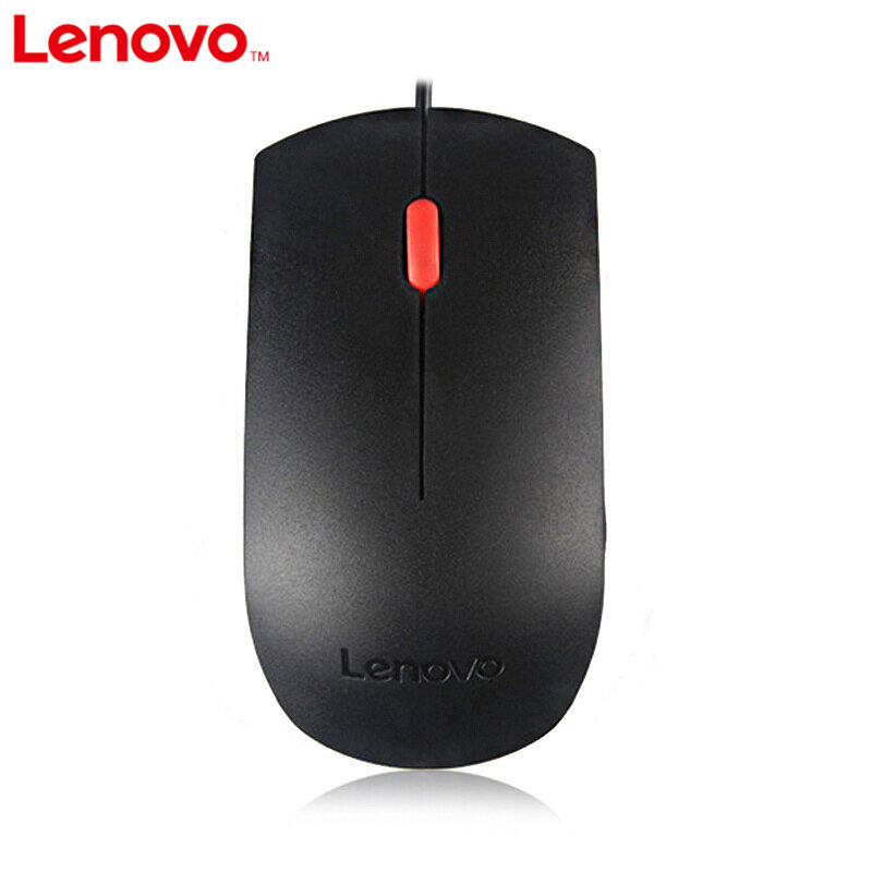 Lenovo Wired USB Mouse with 1.8M Cable - Red Dot