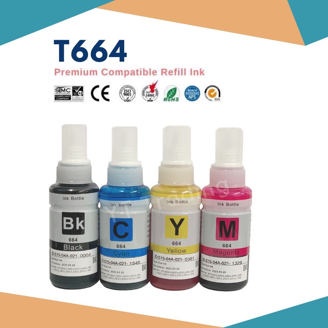 Premium refill ink 664 T664 for Epson L120 L210 L360 printers Lazada PH