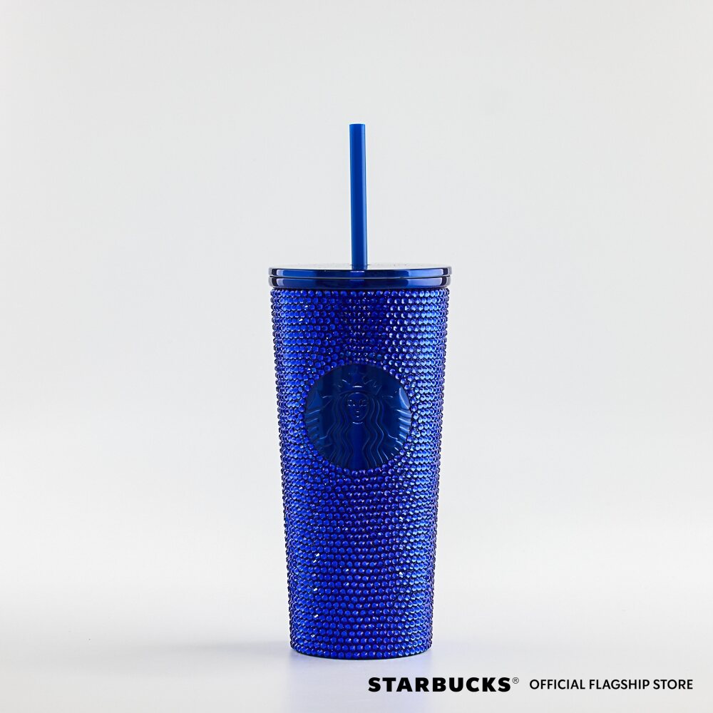 NWT Starbucks 20th Anniversary Blue Sapphire Grid store Tumbler