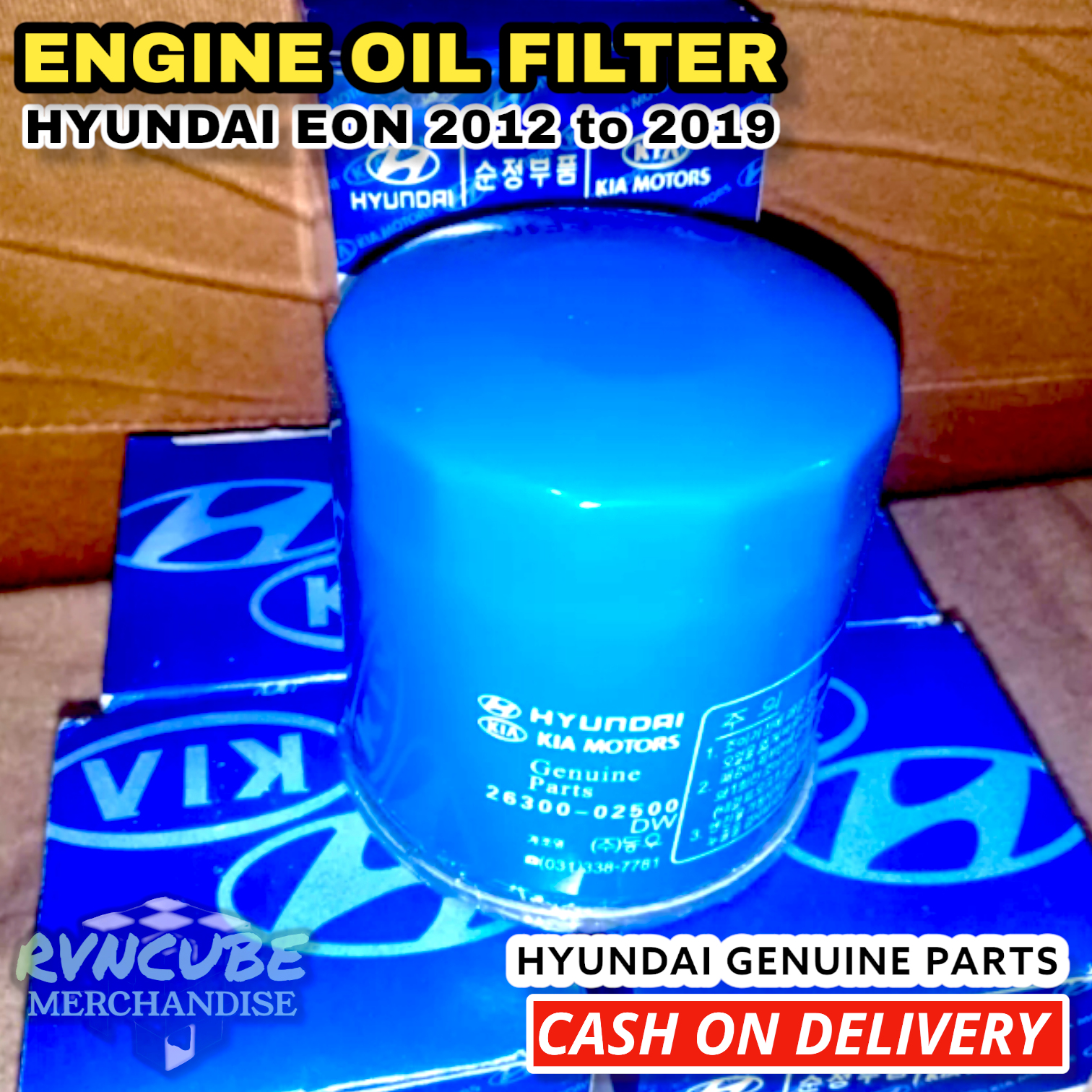 ENGINE OIL FILTER HYUNDAI EON 2012 to 2019 HYUNDAI GENUINE PARTS