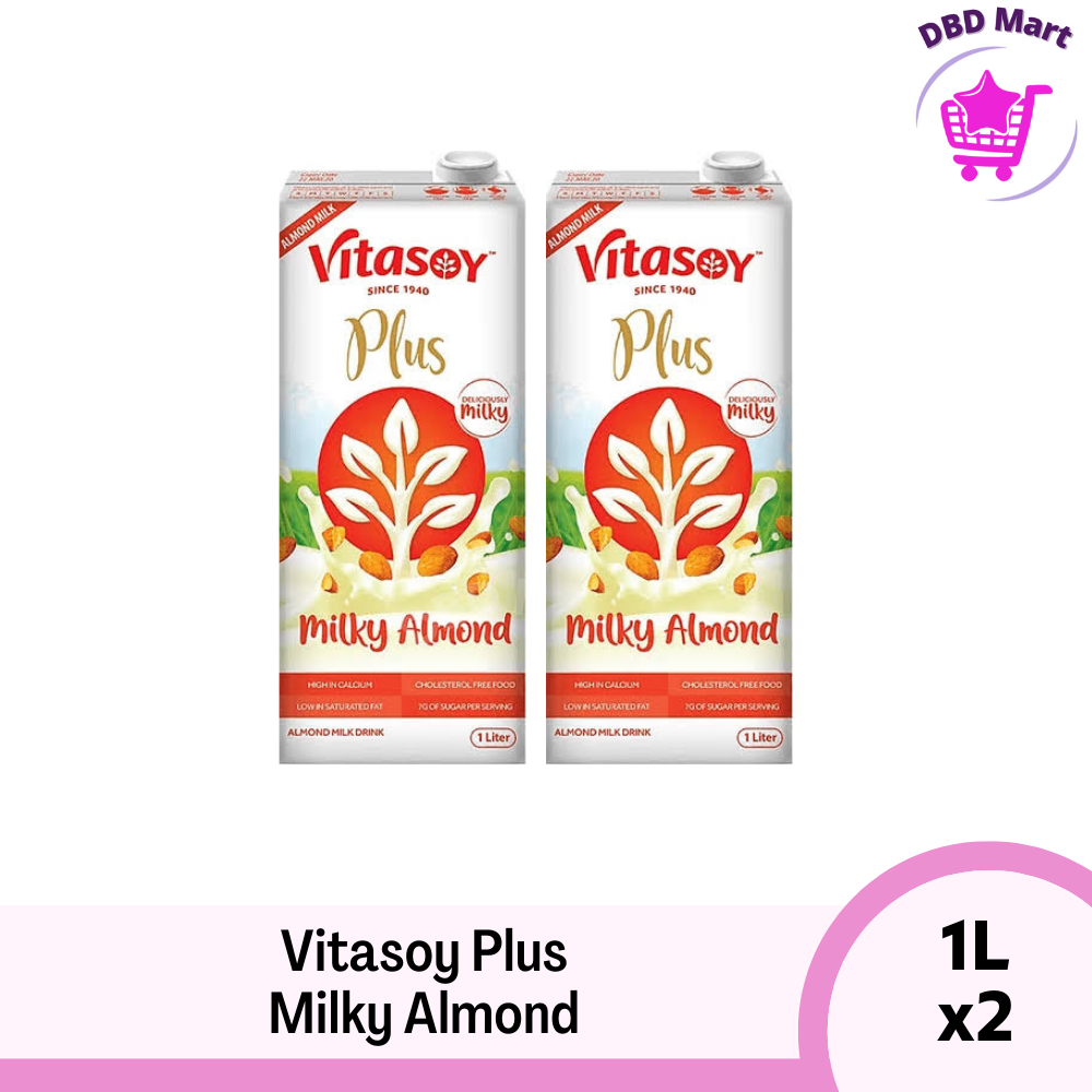 Vitasoy Plus • Milky Almond 1L x2 Lazada PH