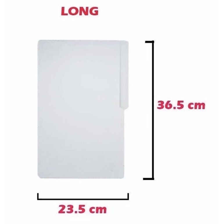Long white folder 12pcs