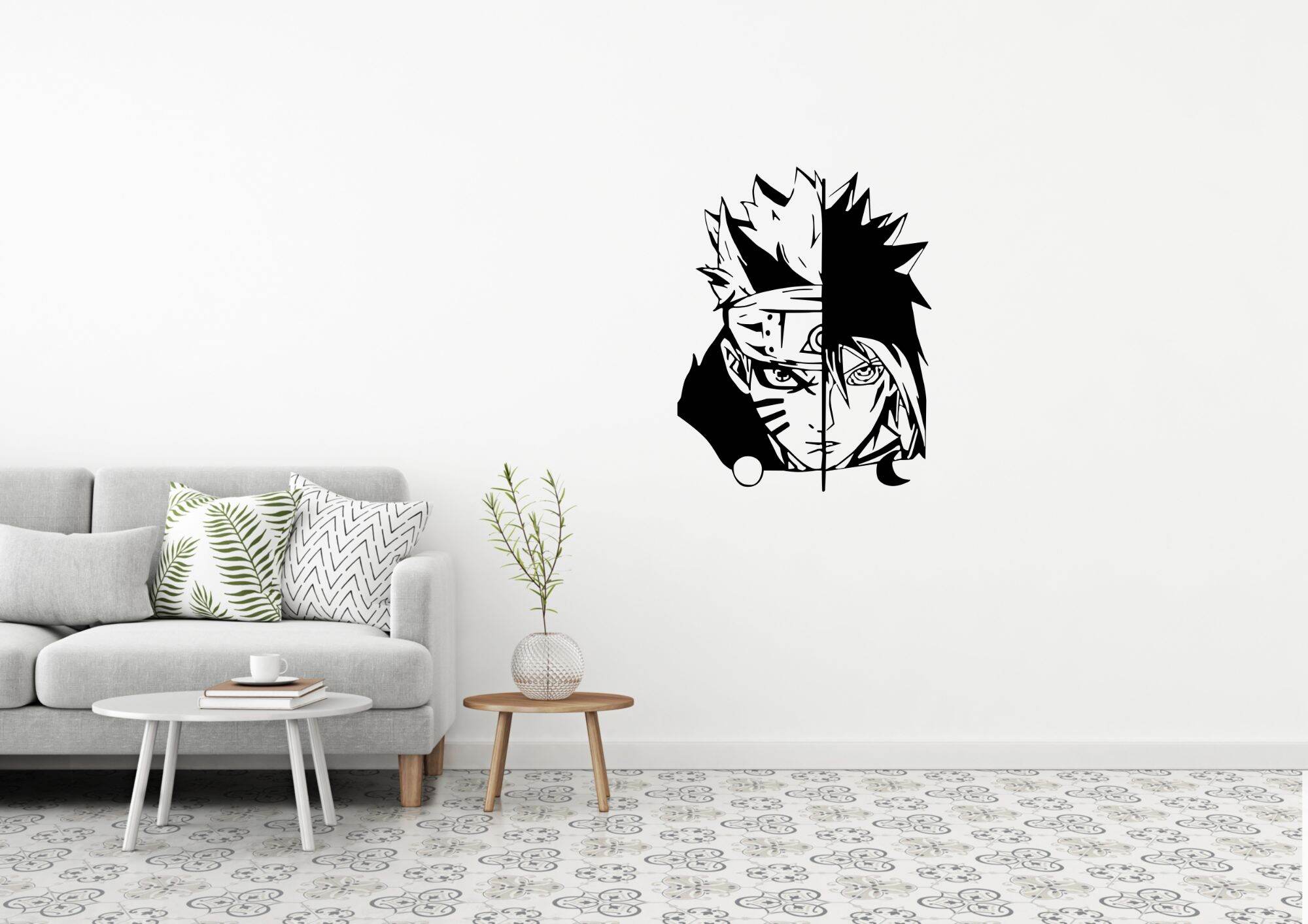 naruto and sasuke face wall decal (new design) Lazada PH