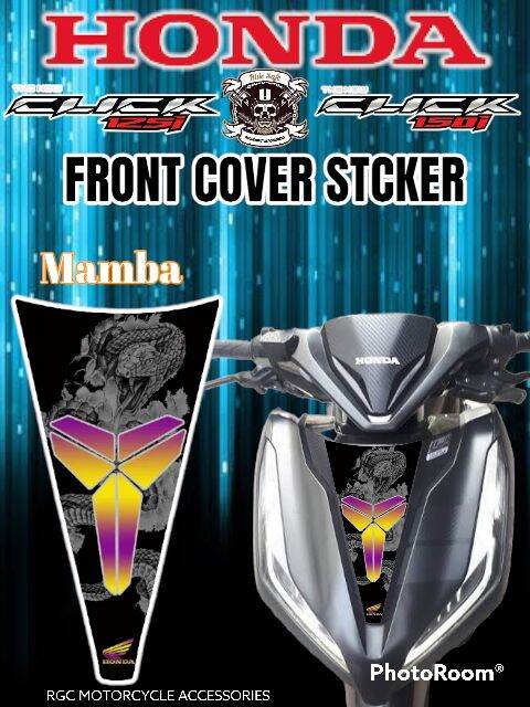 Honda Click 125i and 150i Front Cover Sticker / Honda Click 125i ...