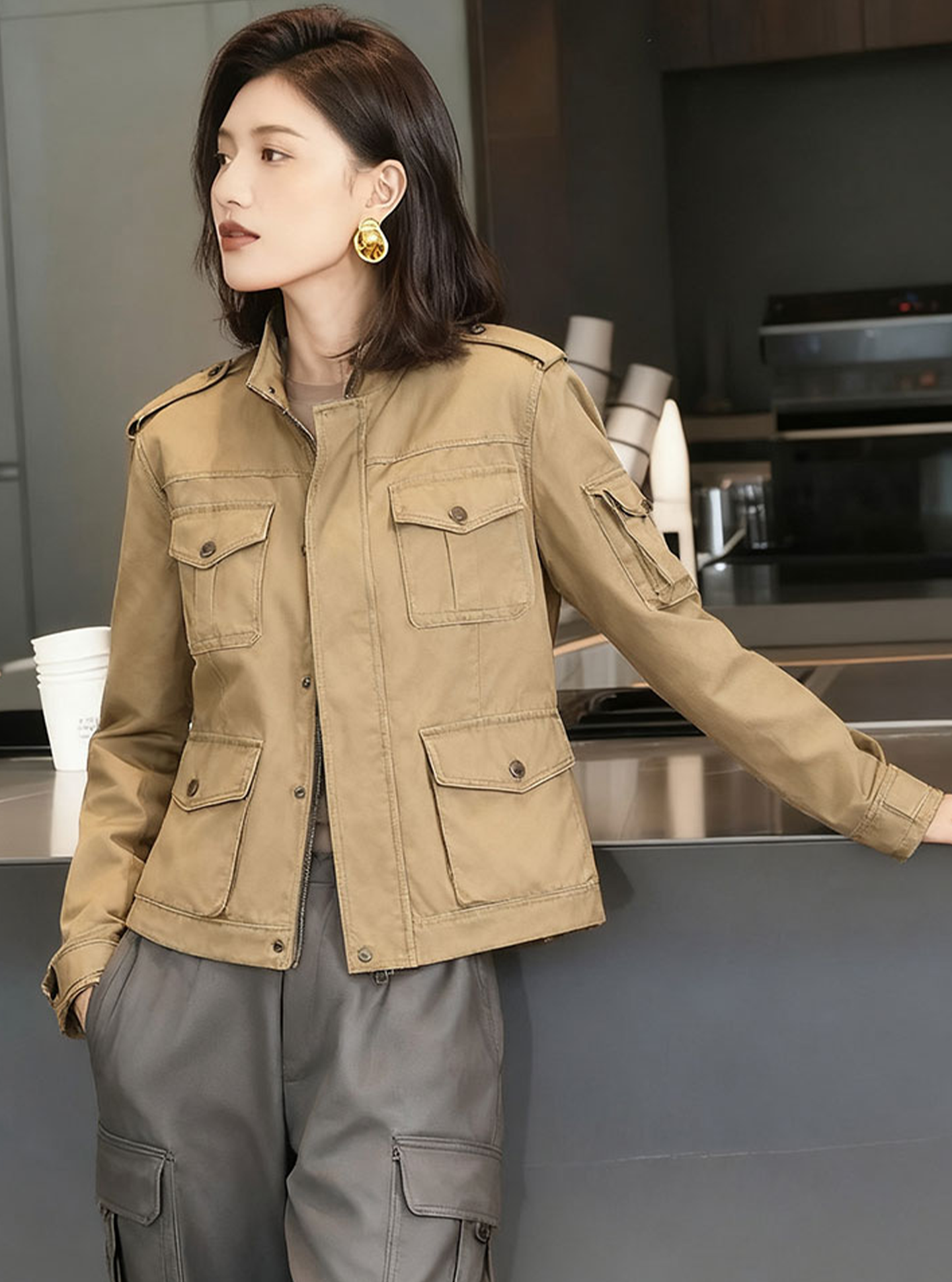 DANTING | Casual Pretty Loose Unique Stylish Korean Short Overcoat Presyo 2,549 Piso*Libreng Shipping