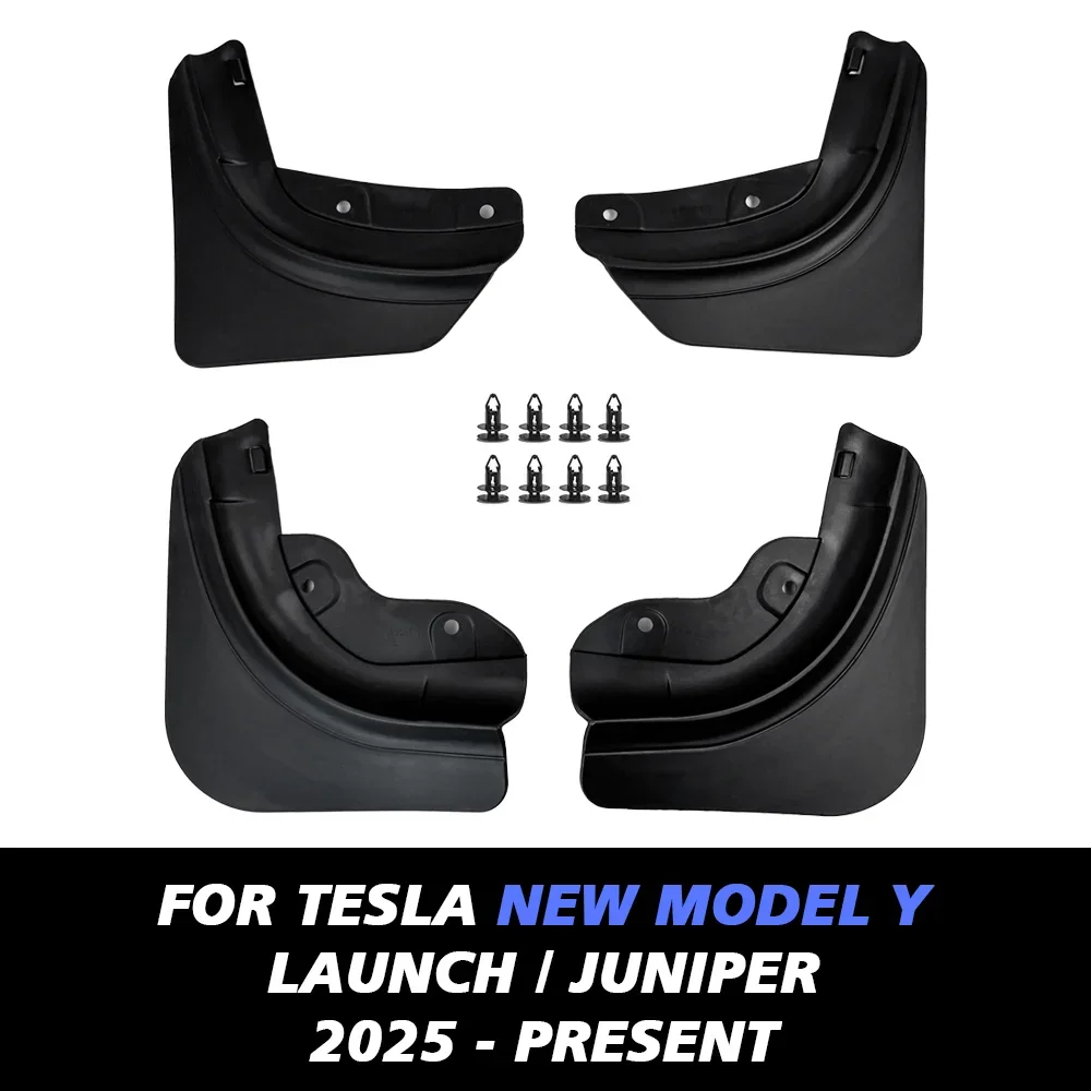 Mud Flaps For Tesla New Model Y 2025 Launch Juniper No Drilling/Tape ...