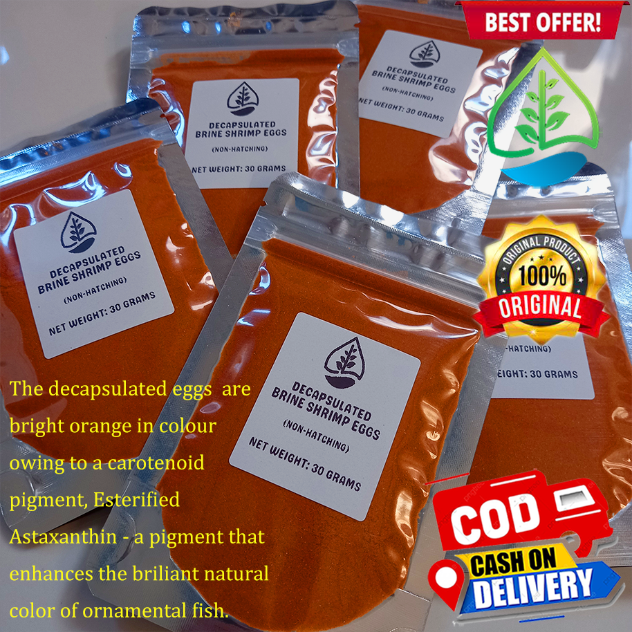 AZOO Decapsulated Brine Shrimp Eggs - 30g, Premium Fry Food For Aquarium Fish