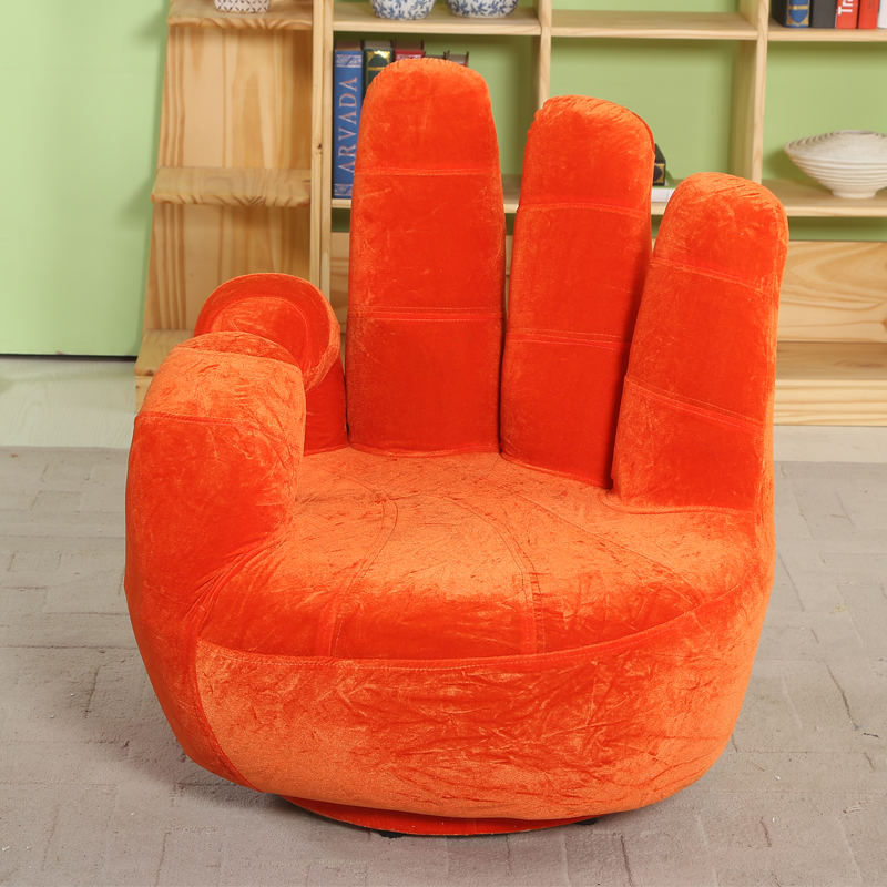 Wuzhishan Lazy Sofa Single Creative Finger Palm Shape Bedroom Balcony  Leisure Rotatable Small Chair Furniture Living Room