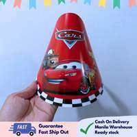 Partify 10pcs Cars Kids Glossy Party Hat Set Colorful Birthday Hats for Boys & Girls Party Supplier Celebration Decoration Add-On happy birthday party