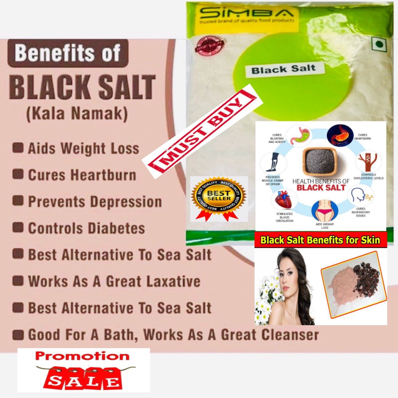 Himalaya Black Salt kala Namak 1kg