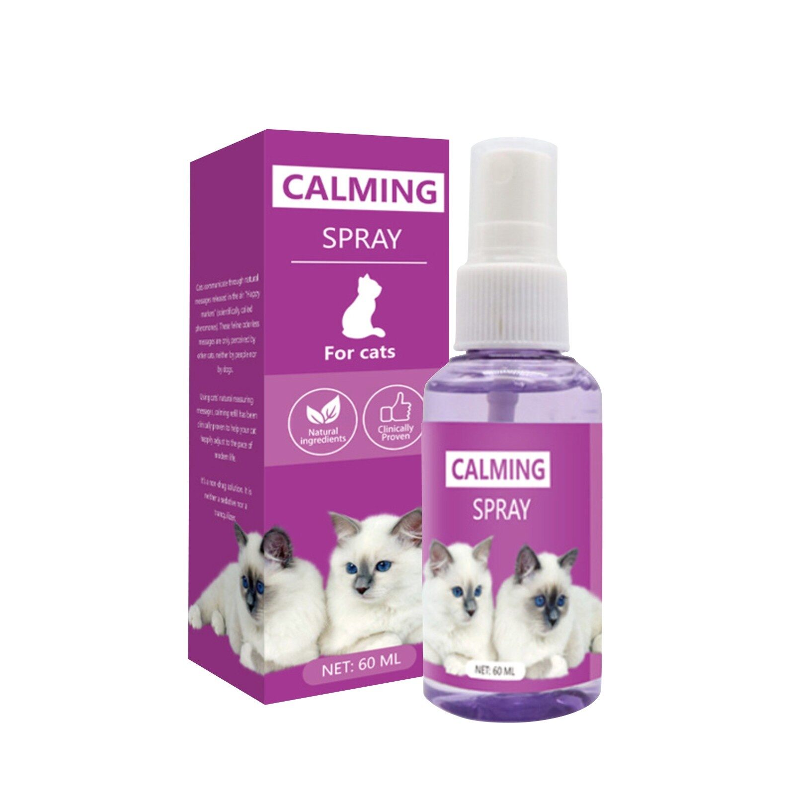 Image showcasing 60ML Pheromone Cat Emotional Soothing Spray Cat Pheromone Feliway Anti ...