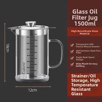 KuaKe | Frying Oil Filter Pot Food-Grade Glass