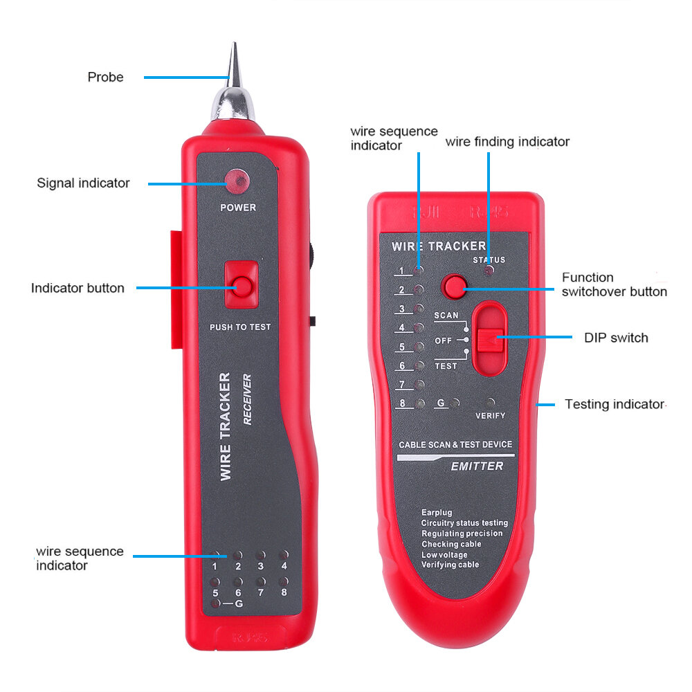 Kabel Tracker Tester – LAN-Detektor Für UTP/STP, Telefon & Haltepunktsuche Mit Ton-Diagnose
