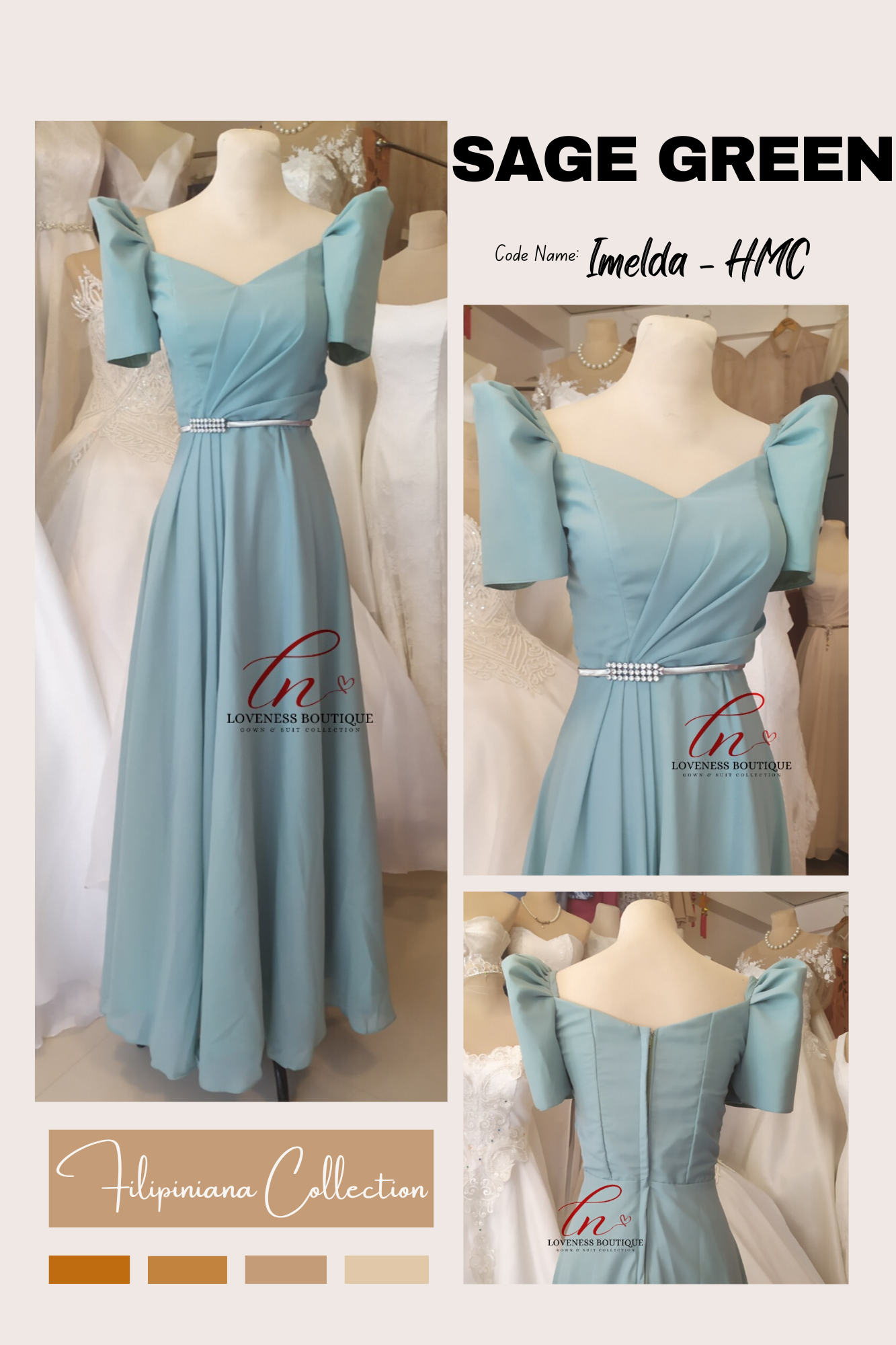 filipiniana dress green Suzy Green Filipiniana Set – Continuiti main image 0