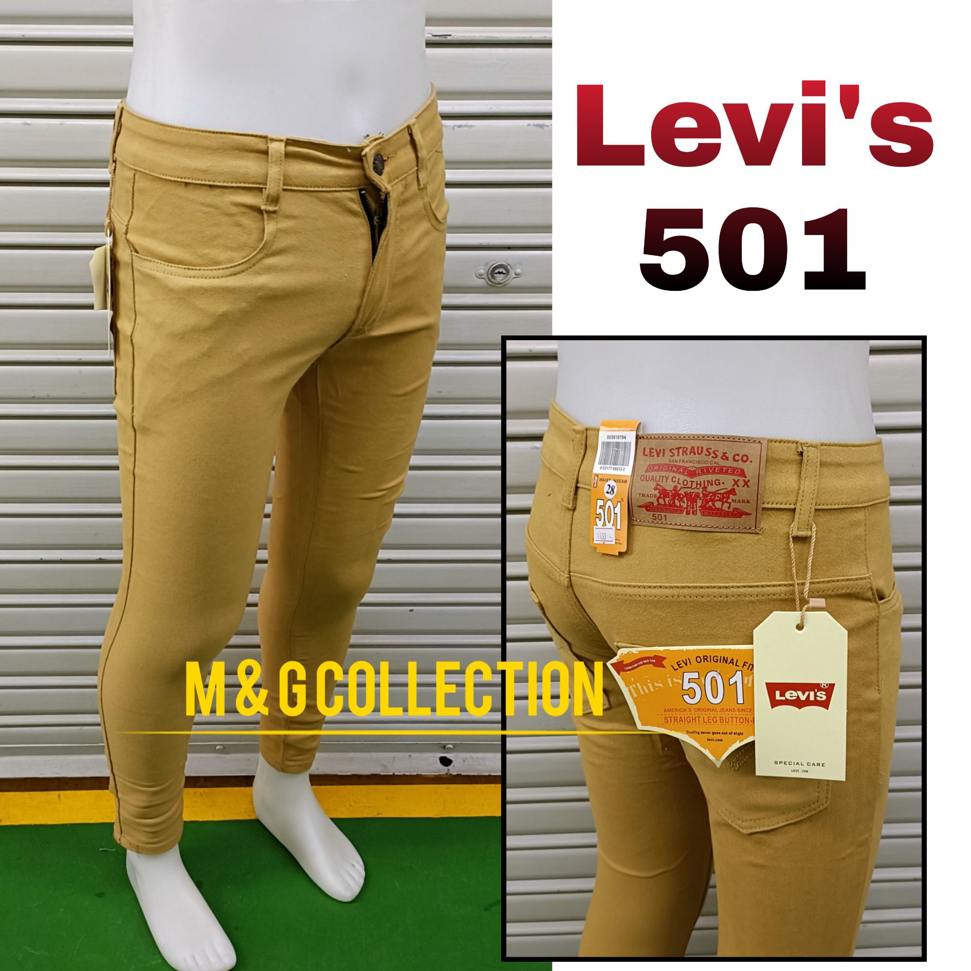 Levi's khaki cotton fabric stretchable skinny jeans pants for men 26-36 |  Lazada PH
