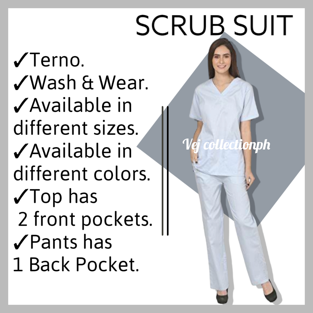 VEJ CollectionPH White Scrub Suit Terno - Nurse Uniform