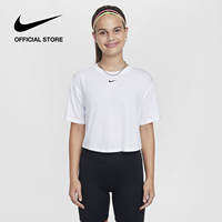 Áo Thun Tay Ngắn Nike Dri-FIT Kids' One Relaxed Big Kids' (Girls') Short-Sleeve Top - White