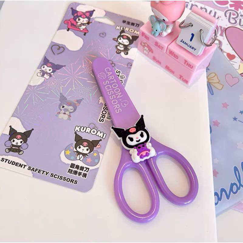 Sanrio Characters Safety Cap Scissors Kuromi