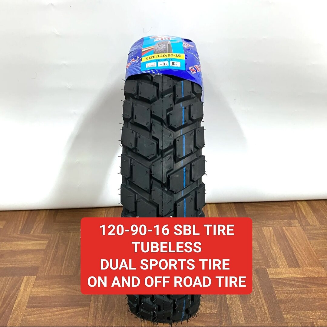 120-90-16 SBL TIRE TUBELESS  ON AND OFF ROAD