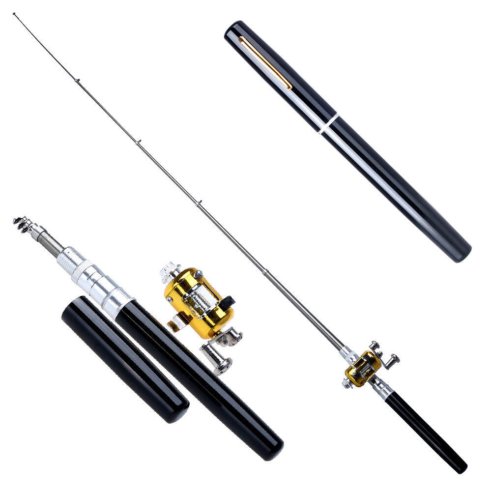 Portable Pocket Telescopic Mini Fishing Rod Pole Pen Shape Folded ...