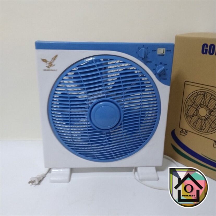 Golden Eagle 12" PORTABLE DESK FAN / BOX FAN SQUARE ELECTRIC FAN